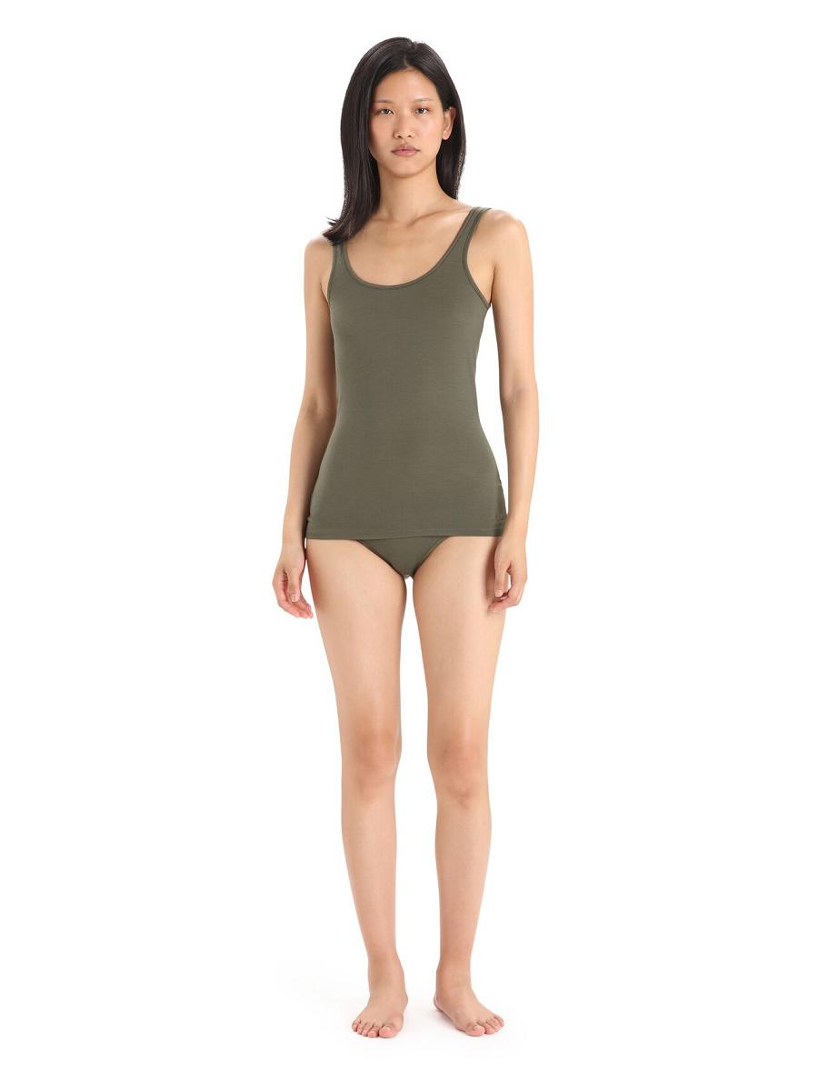 Loden Icebreaker Merino Siren Tank Top Women's Underwear | AU 1713LISH